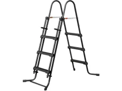 Ovaal Donkergrijs Buizenzwembad Met Visgraatmotief En Filterpomp Met Patroon - L424 X D250 X H100 Cm - Salamanque-Vente-unique Discount
