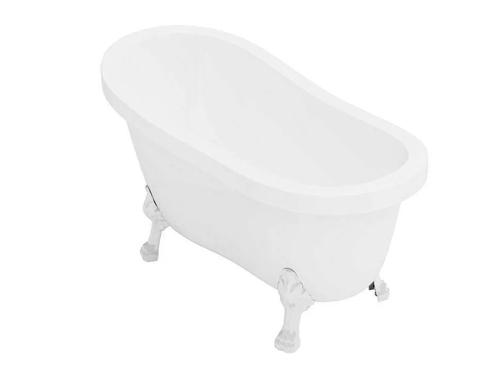 Ovaal Eilandbad - Retro Stijl - 171 L - 145 X 74 X 77 Cm - Witte Leeuwenpoten - Nisos-Shower & Design Best