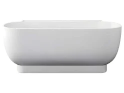 Ovaal Halfvrijstaand Bad - 240 L - 150 X 76 X 58 Cm - Wit - Acryl - Vogler-Shower & Design New