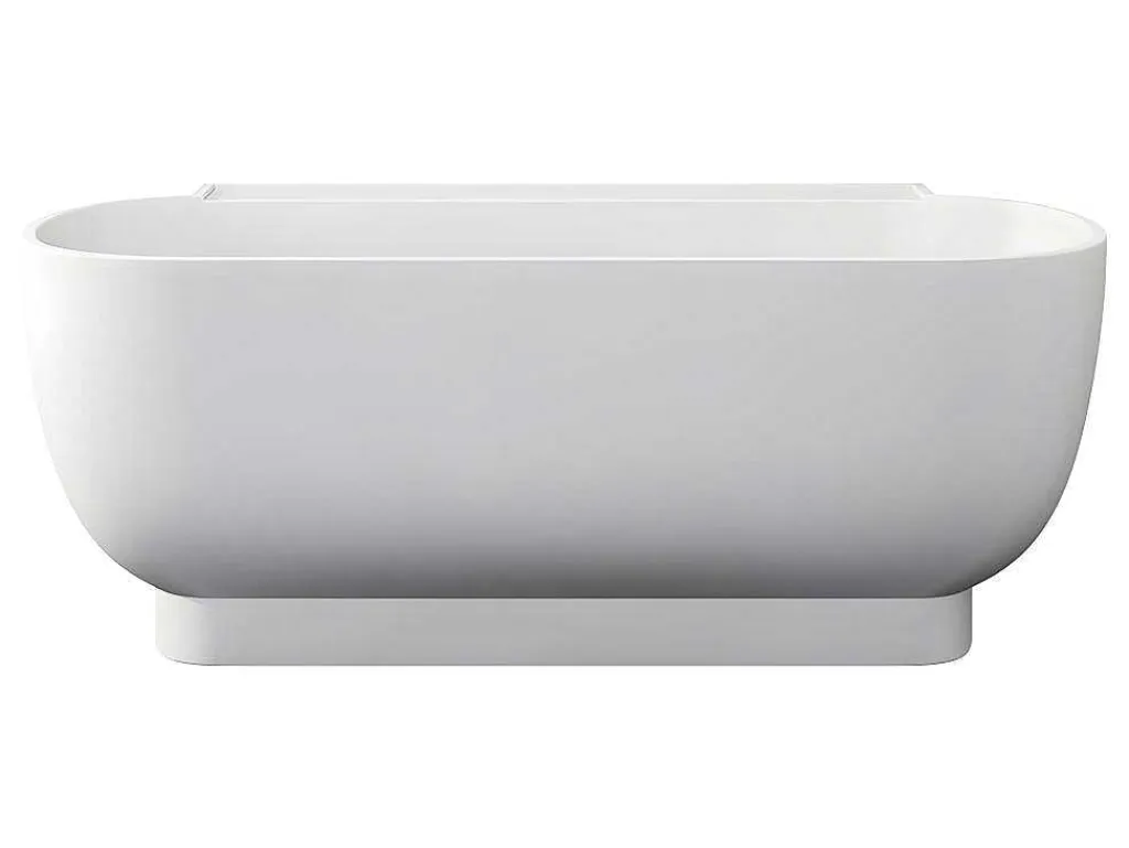 Ovaal Halfvrijstaand Bad - 240 L - 150 X 76 X 58 Cm - Wit - Acryl - Vogler-Shower & Design New