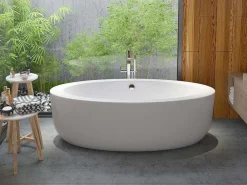 Ovaal Losstaand Bad - 251L - 185 X 90 X 58 Cm - Wit - Acryl - Marmati-Shower & Design Best