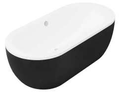 Ovaal Vrijstaand - 200 L - 170 X 80 X 58 Cm - Mat Zwart - Acryl - Neptuna-Shower & Design Sale