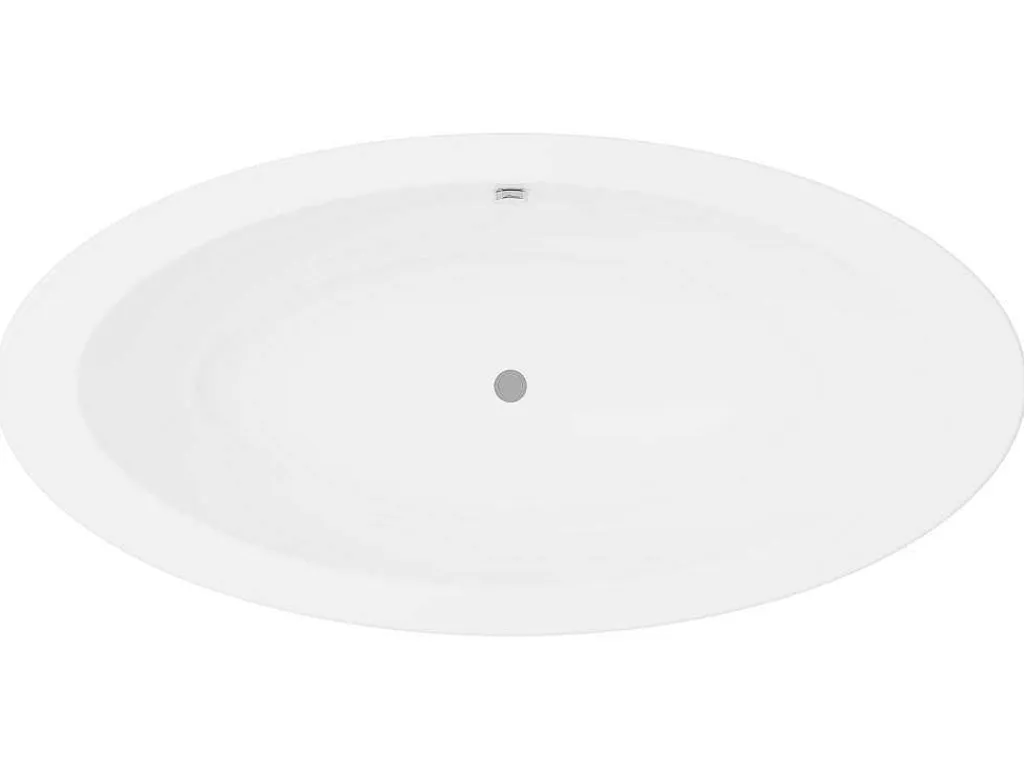 Ovaal Vrijstaand Bad - 251 L - 185 X 90 X 58 Cm - Zwart - Acryl - Marmati-Shower & Design Sale