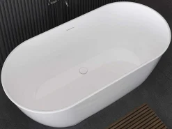 Ovaal Vrijstaand Bad - 210L - 150 X 74 X 57 Cm - Wit - Acryl - Mobula-Shower & Design