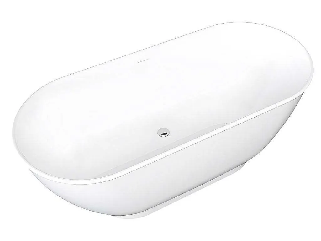 Ovaal Vrijstaand Bad - 210L - 150 X 74 X 57 Cm - Wit - Acryl - Mobula-Shower & Design