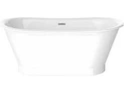 Ovaal Vrijstaand Bad - Retro-Stijl - 180 L - 150 X 74 X 63 Cm - Wit - Acryl - Pelmato-Shower & Design Discount