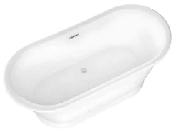 Ovaal Vrijstaand Bad - Retro-Stijl - 180 L - 150 X 74 X 63 Cm - Wit - Acryl - Pelmato-Shower & Design Discount