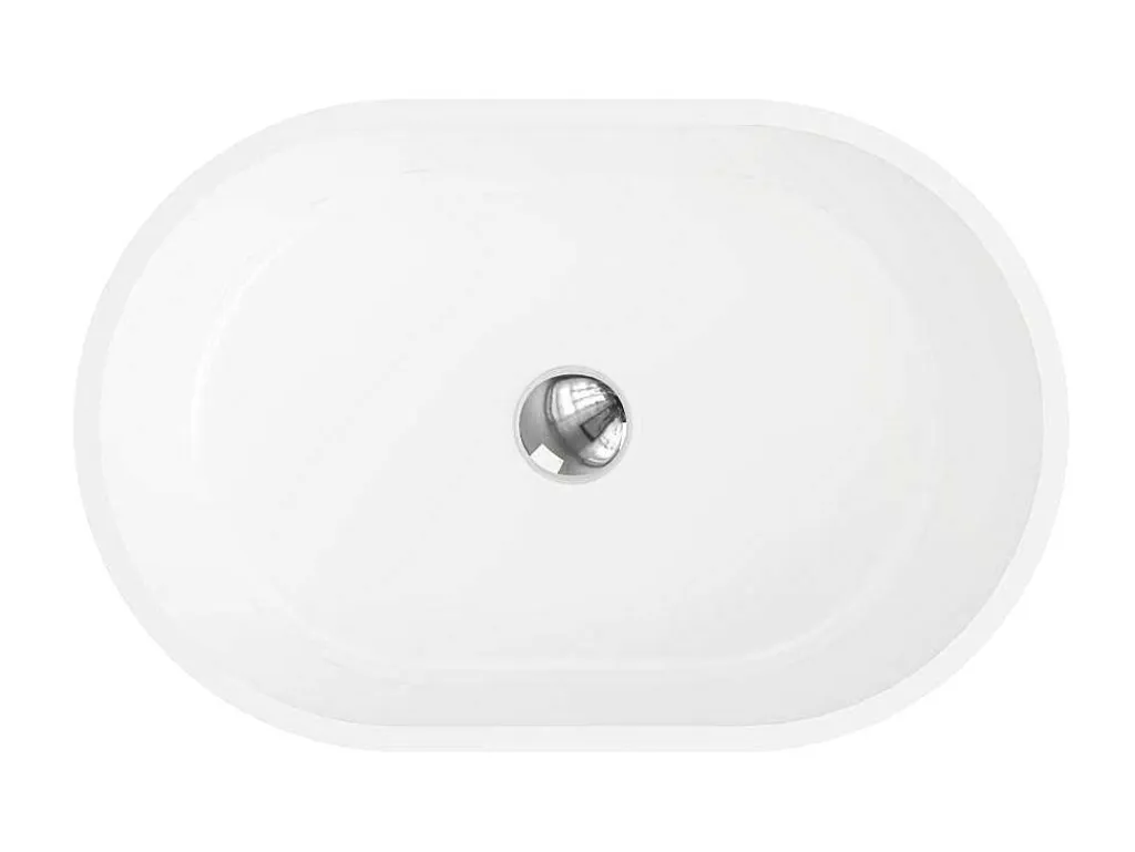 Ovale Wastafel Van Solid Surface - Wit - 58 Cm - Sengli-Shower & Design Best