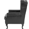 Oxford Fauteuil, Zwart Zonder Voetenbank-Vente-unique Outlet
