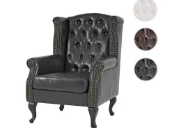 Oxford Fauteuil, Zwart Zonder Voetenbank-Vente-unique Outlet