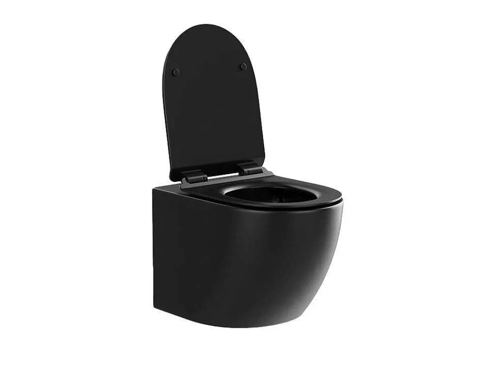 Pakket Zwevend Toilet Mat Zwart Met Frame En Drukplaat - Javoine-Vente-unique Best