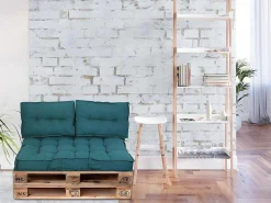 Palletkussen Baila - Katoen En Polyester - 80X120X12 Cm - Blauw-OZAIA Sale