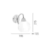 Pavia Wandlamp, Satijn, Wit, 19,5X13,5X21,5 Cm,-EPIKASA Hot