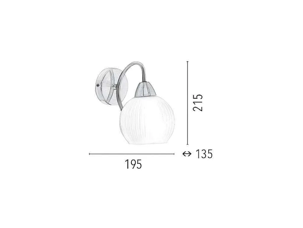 Pavia Wandlamp, Satijn, Wit, 19,5X13,5X21,5 Cm,-EPIKASA Hot