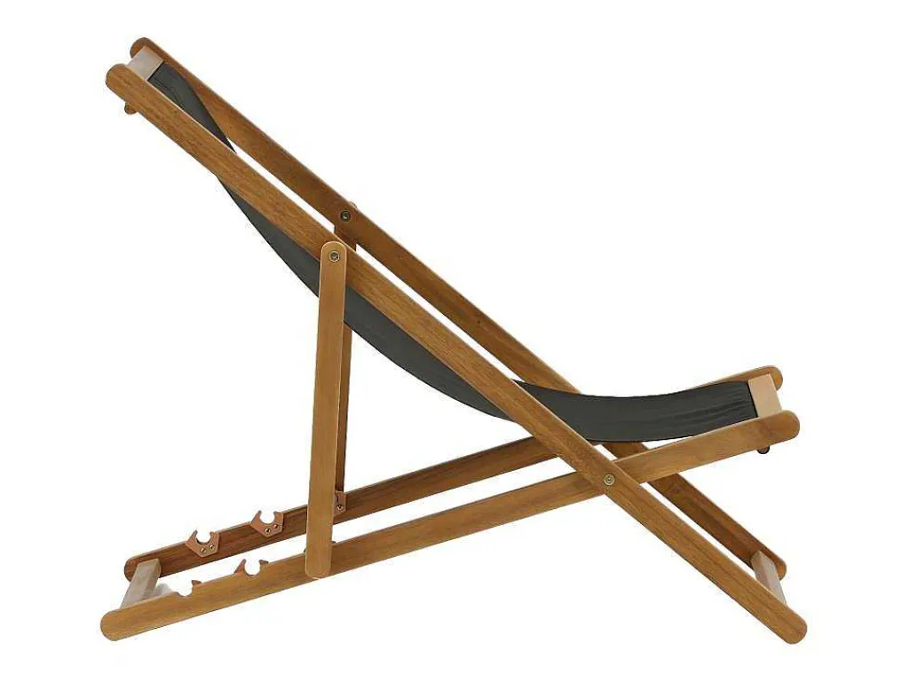 Peachy Tuinligstoel, Opvouwbare Strandstoel Grijs.-Venture Home Best