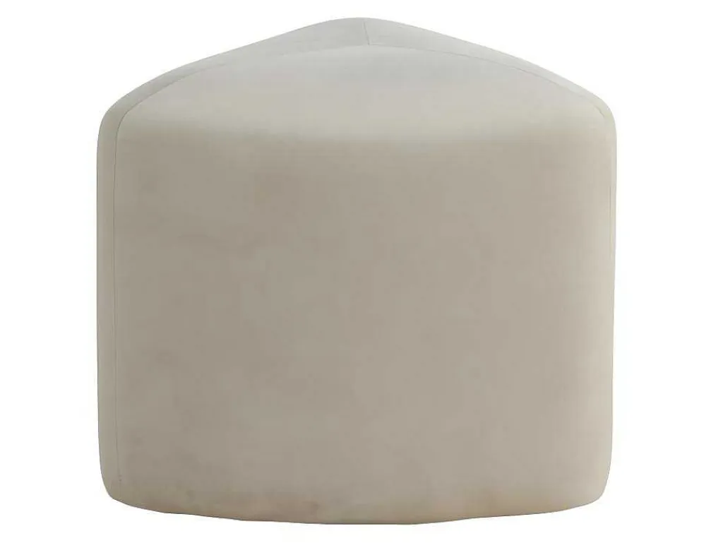 Peg Poef, Hocker O46Cm Velours Wit.-Venture Home Sale