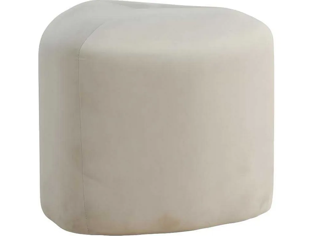 Peg Poef, Hocker O46Cm Velours Wit.-Venture Home Sale