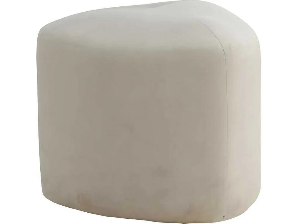 Peg Poef, Hocker O46Cm Velours Wit.-Venture Home Sale
