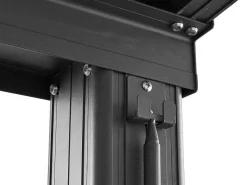 Pergola Voor Tegen De Muur Met Schuifbaar Dak - 12 M - Antraciet - Izeda-EXPERTLAND Outlet