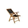 Peter Tuinstoel 5 Pos. Instelbaar Zwart, Acacia.-Vente-unique New