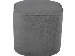 Piff Poef, Hocker O44Cm Teddystof Grijs.-Venture Home Online