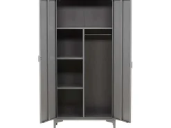 Piring Kledingkast 2 Deuren Lichtgrijs.-Venture Home Online