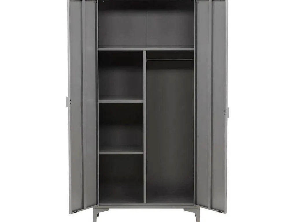 Piring Kledingkast 2 Deuren Lichtgrijs.-Venture Home Online