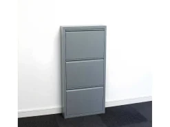Pisa Schoenenkast Grijs Metaal Met 3 Vakken.-Vente-unique Discount