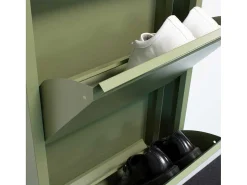Pisa Schoenenkast Groen Metaal Met 6 Vakken.-Vente-unique Best