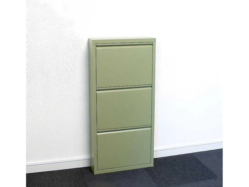 Pisa Schoenenkast Groen Metaal Met 6 Vakken.-Vente-unique Best