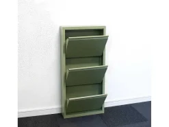 Pisa Schoenenkast Groen Metaal Met 6 Vakken.-Vente-unique Best