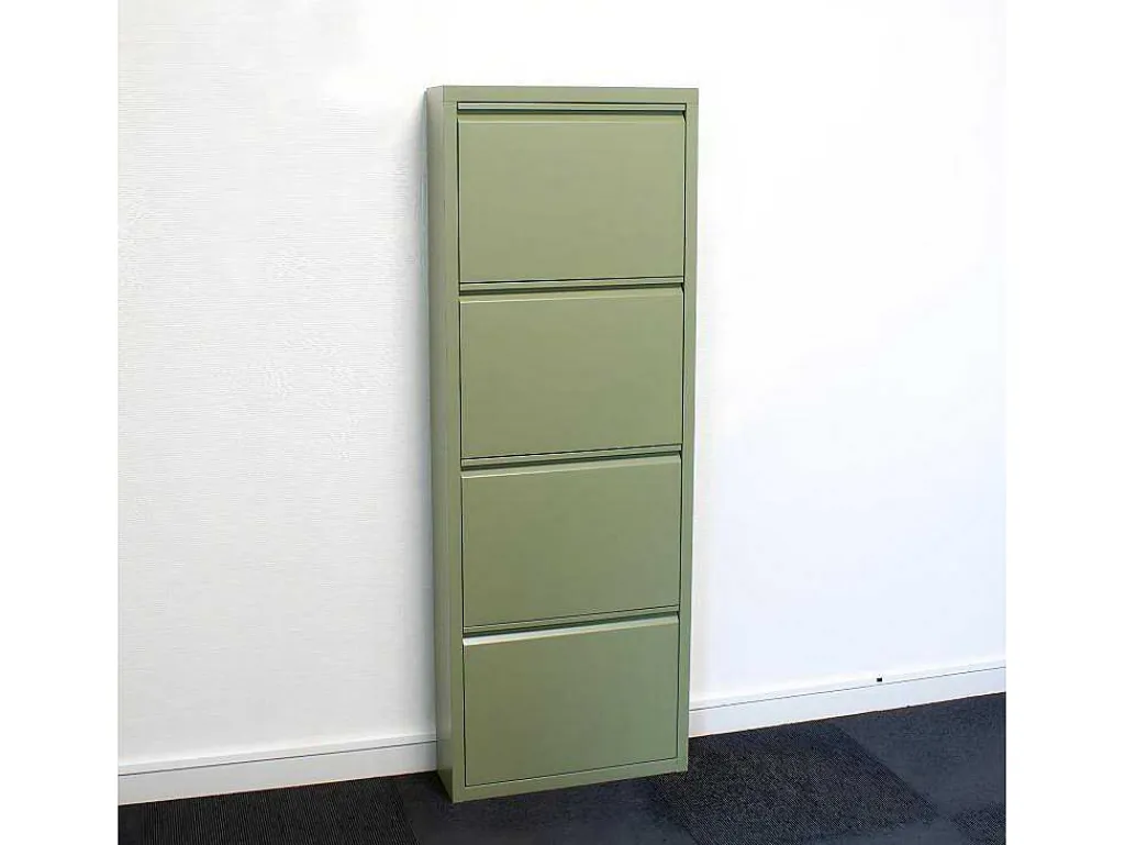 Pisa Schoenenkast Groen Metaal Met 8 Vakken.-Vente-unique Sale