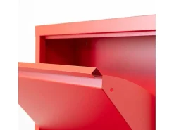 Pisa Schoenenkast Rood Metaal Met 9 Vakken.-Vente-unique Online