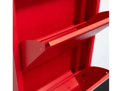 Pisa Schoenenkast Rood Metaal Met 9 Vakken.-Vente-unique Online