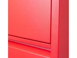 Pisa Schoenenkast Rood Metaal Met 9 Vakken.-Vente-unique Online