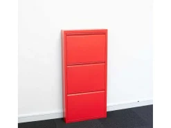 Pisa Schoenenkast Rood Metaal Met 9 Vakken.-Vente-unique Online