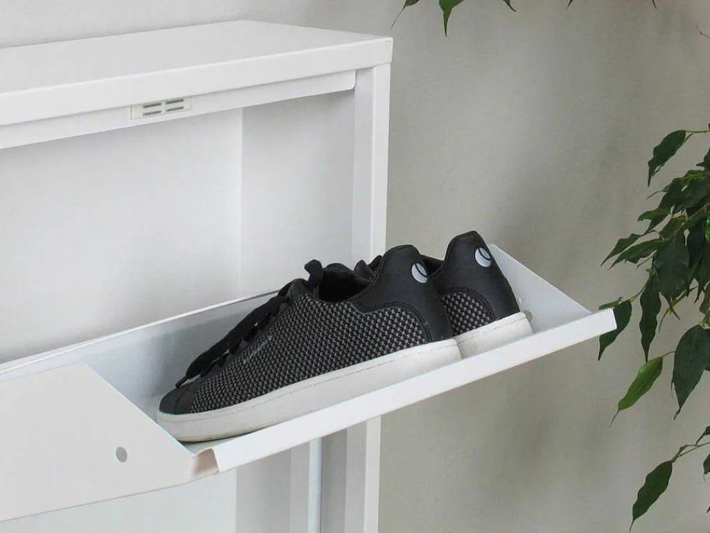 Pisa Schoenenkast Wit Metaal Met 5 Vakken - Set Van 2.-Vente-unique Sale