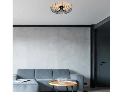 Plafondlamp Aspendos - D.56 X H. 16 Cm - Zwart-Vente-unique