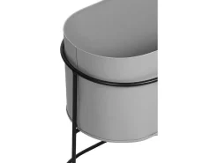 Plantenbak Voor Binnen Op Poten - L74 X H40 Cm - Metaal - Lichtgrijs - Ravina-OZAIA Outlet