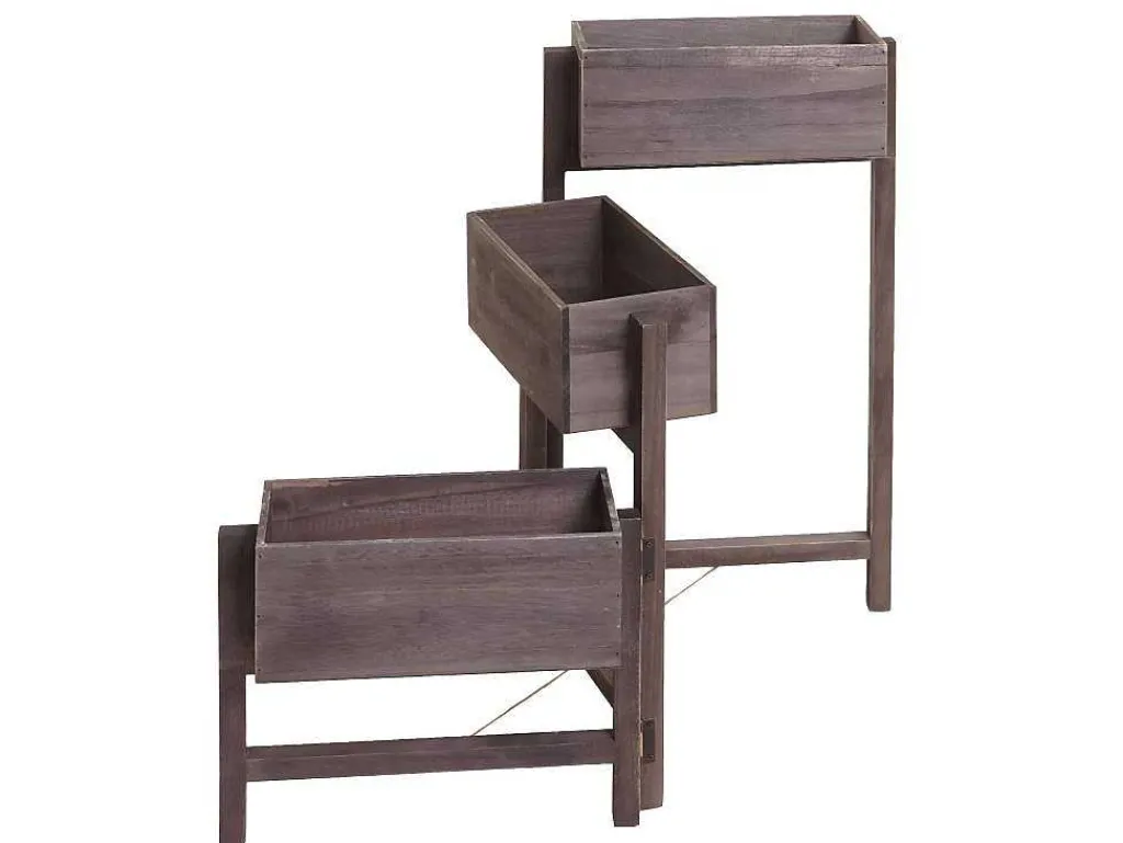 Plantenrek Staand Rek, Grijsbruin-Vente-unique Clearance