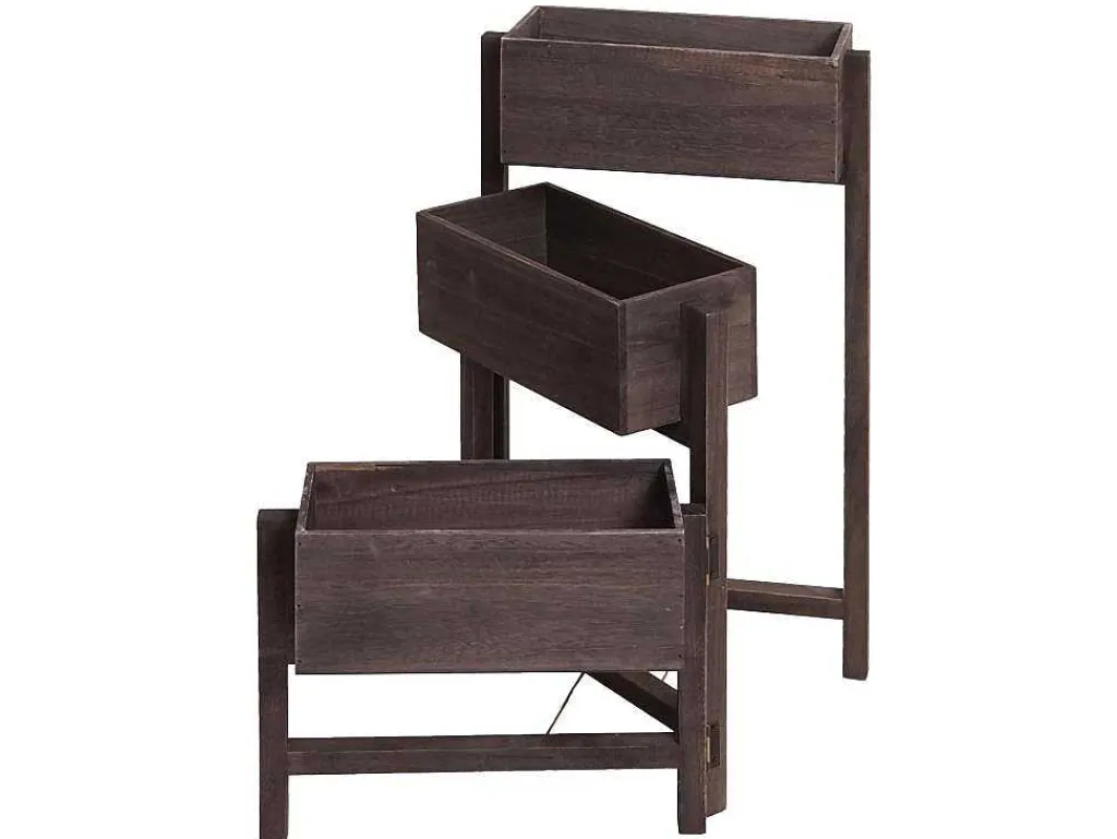 Plantenrek Staand Rek, Grijsbruin-Vente-unique Clearance