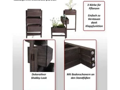 Plantenrek Staand Rek, Wit-Vente-unique Clearance