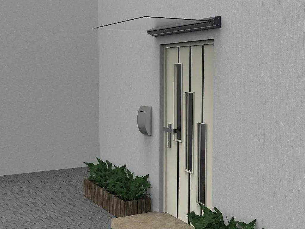 Platte Deurluifel Van Aluminium 140 X 90 Cm Met Ledverlichting - Luxama-Vente-unique