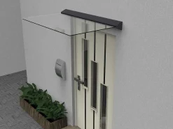 Platte Deurluifel Van Aluminium 140 X 90 Cm Met Ledverlichting - Luxama-Vente-unique