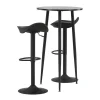Plaza Barmeubelset Bartafel Zwart En 2 Adesto Barstoelen Zwart.-Vente-unique Hot