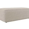 Poef In Beige Textuurstof Amelia-Vente-unique Outlet