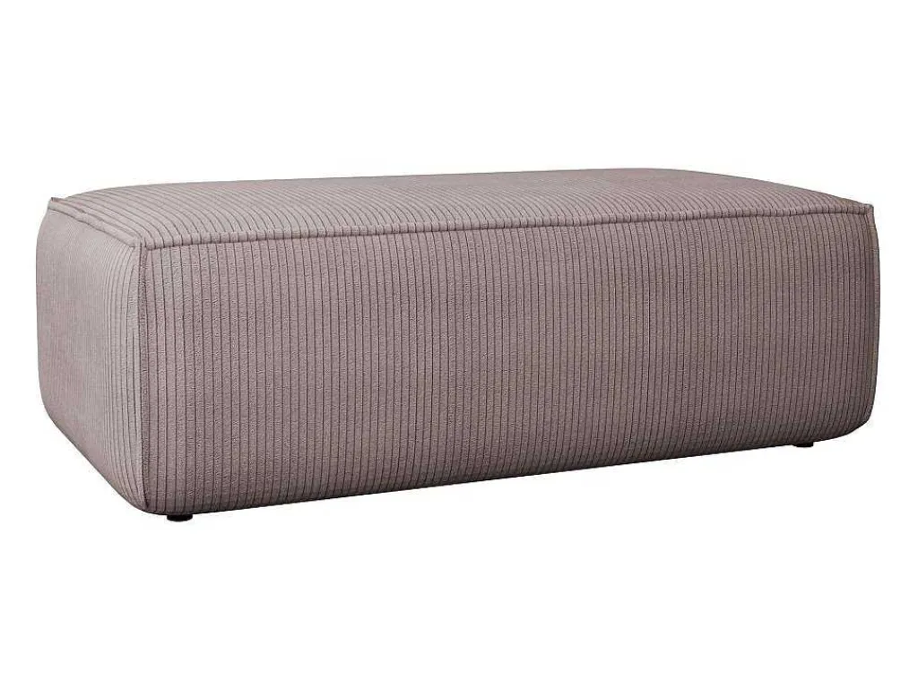 Poef Van Lichtpaars Ribfluweel Amelia-Vente-unique New