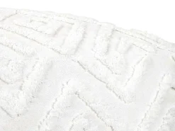 Poef Van Wit Getuft Katoen Oualidia-Vente-unique Clearance