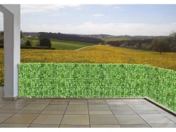 Privacyscherm Balkon N77 Ii Blad, 500X100Cm Licht Blad-Vente-unique Hot