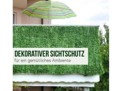 Privacyscherm Balkon N77 Ii Blad, 500X100Cm Licht Blad-Vente-unique Hot